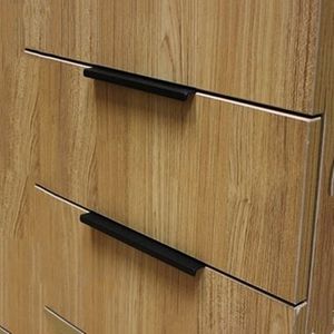 96MM 128MM 160MM Moderne eenvoudige kastdeur randafdichting handgrepen antieke zwarte lade dressoir verbergen pull knop 5