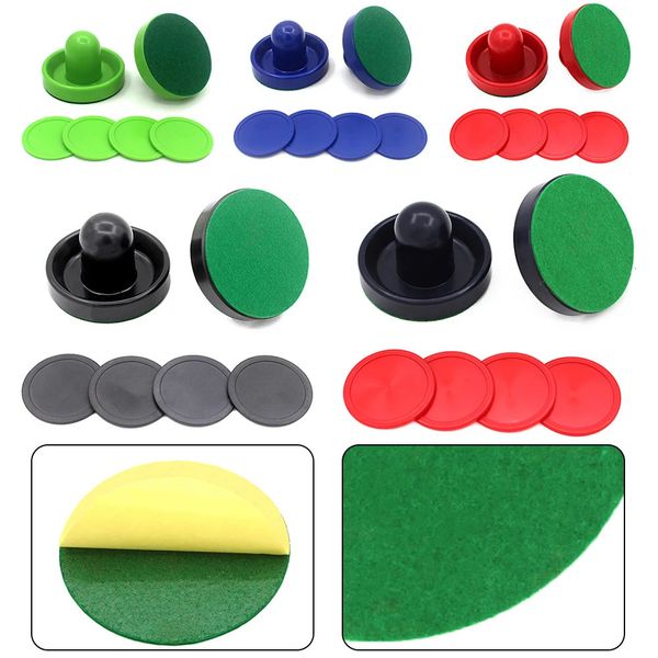 96mm Air Hockey Poussoirs Rondelles Feutre Poussoir Maillet Gardiens Tables De Jeu De Fête Gardiens De But Divertissement Air Hockey Accessoires 240328