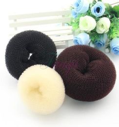 96pcs 3Colors 3Siodes Donut Hair Ring Bun voormalige Shaper Hair Styler Maker 3 Kleur 3 Size324435