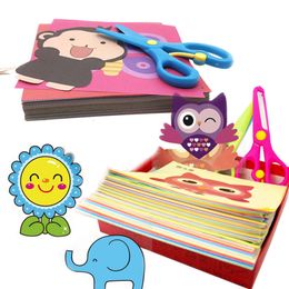 96 stks/set Handgemaakte Papier Gesneden Boek Craft Kinderen DIY Kids Leren Party Games Speelgoed Groothandel