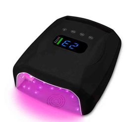 96W Oplaadbare nagellamp met handvat Professioneel Rood licht Nagel Lijm Lijm Bakker Draadloze manicure Licht Wireless Nail UV LED LAMP 223103927