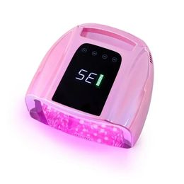 Lámpara de uñas recargable de 96W con almohadilla de espejo, secador de esmalte de Gel inalámbrico, máquina de pedicura, luz UV para uñas, LED inalámbrico 240111