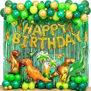 97/102 stuks dinosaurus verjaardagsfeestje decoratie dinosaurus ballonnen boog slinger kit gelukkige verjaardag luchtballonnen dino partij jongen geschenken 240318