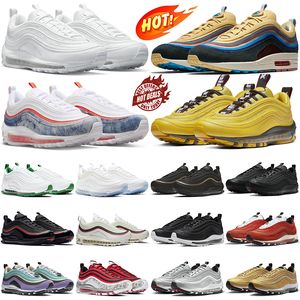 97 97s chaussures de course pour hommes femmes baskets Sean Wotherspoon noir blanc bleu Hero Sail Treeline Silver Bullet baskets pour hommes baskets de sport athlétiques pas cher discount