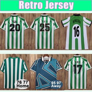 97 98 DENILSON ALEXIS Heren Retro Voetbalshirts Lange Mouw 1995 1999 OLIAS FINIDI Thuis Uit Voetbalshirts Camisetas de futbol Korte Mouw Uniformen