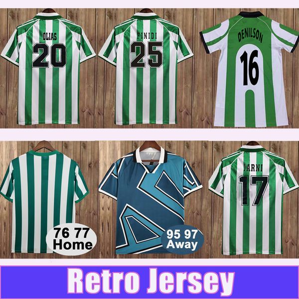 1997 1998 DENILSON OLIAS FINIDI Maillots de football rétro pour hommes à manches longues 1995 1997 ALEXIS RERTO Accueil Grenn Maillot de football blanc à manches courtes Uniformes pour adultes