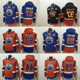 97 Connor Mcdavid Edmonton Oilers Sweat à capuche 29 Leon Draisaitl 44 Zack Kassian 99 Wayne Gretzky Sweat à capuche Chandails de hockey 69