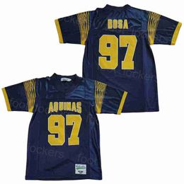 97 Nick Bosa Football Lycée Jersey St Thomas d'Aquin Collège Respirant Pur Coton Film Pull Pour Les Fans De Sport Couture HipHop Équipe Bleu Marine Université