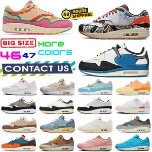 Diseñador 1 87 zapatillas de zapatillas para hombres 1 conceptos x sucio denim patta wave x cumbre blanco celestino azul amsterdam entrenadores de mujer gran tamaño 47 46