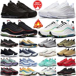 97 Sean Wotherspoon 97s zapatos para correr para hombres, mujeres, zapatos Triple Negro Blanco Silver Bullet para hombre zapatillas de deporte corredores top