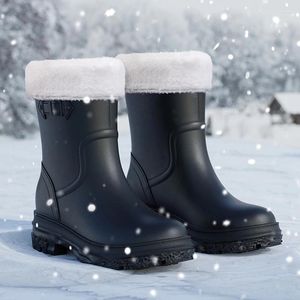 97 dames sneeuw wandelschoenen laarzen bont waterdichte regenschoen zwarte loafer winter buiten comfortabele fiess flats sneakers 36-41 blijf warm 18348