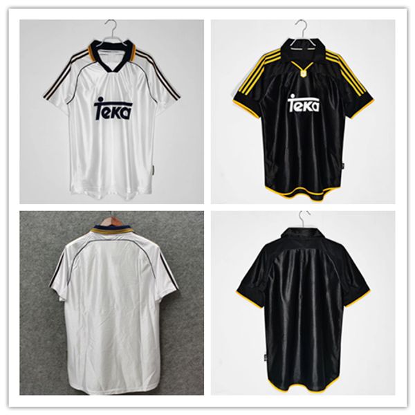 98 99 00 Camisetas deportivas para hombres Uniforme del equipo de fútbol camisetas de fútbol retro RAUL Ronaldo camiseta de fútbol clásica vintage para hombres camiseta de manga corta de entrenamiento