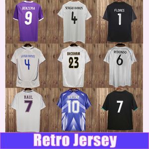 98 99 Raul Mens Retro voetbalshirts Ronaldo Alonso Seedorf Zidane Cannavaro R.Carlos Kaka 'Sergio Ramos thuis weg doelman voetbalhirt uniformen 9770