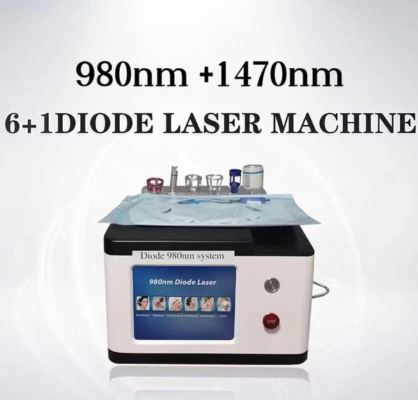 980 1470nm laser à diode laser Endolifting Resserrement de la peau vasculaire / vaisseaux sanguins / élimination des varicosités lipolyse liposuccion chirurgie graisse réduire la machine