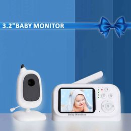 980 Monitor de bebé cámara inalámbrica 3,2 "TFT pantalla a Color cámara de seguridad cámara de bebé de 2 vías con Monitor Sensor de imagen CMOS