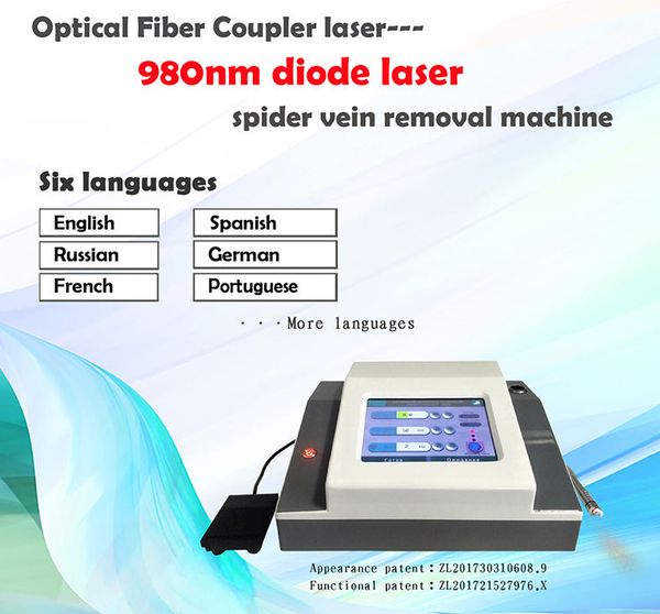 980 élimination des araignées laser vasculaire veine/lésions vasculaires élimination laser à diode 980nm enlever les veines des jambes