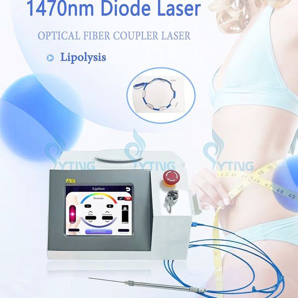 980nm + 1470nm Diode Laser Lipolysis Liposuccion Blood Spider Veins Removal Fat Réduire la machine