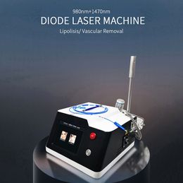 980 nm 1470 nm Endolift Lipolyse laser Réduction des graisses Endoolfting 2 dans 1 Machine de retrait de la veine vasculaire laser