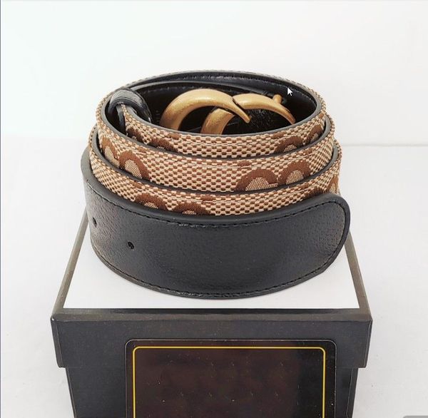 985 Mode Ceintures De Luxe Plaid Fleur Rayé Ceinture En Cuir Designer Hommes Et Femmes Ceinture De Haute Qualité 3.8CM