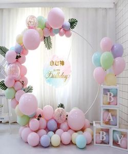 98 cm Ballon en plastique blanc arc anneau bricolage porte-fond cercle ballon colonne colonne baby shower anniversaire de mariage décor décor3980611