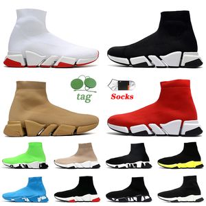 Balenciaga Speed Trainer Sock Shoes Boots Women Mens Designer Outdoor Ankle Booties White Black Beige Red Oversized Platform Sneakers Luxury Fashion Socks Trainers