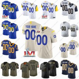 99 Aaron Donald voetbalshirts Matthew Stafford Cooper Kupp Bobby Wagner Jalen Ramsey Eric Dickerson