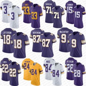 9 J.J.McCarthy Aaron Jones Justin Jefferson Football Jersey 3 Addison Turner TJ Hockenson Harrison Smith Adrian Peterson Randy Moss CJ Ham Ivan Pace Jr Sam Darnold