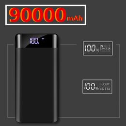 Banque de puissance de charge Portable 99000mAh, charge rapide, avec batterie externe 2,1a, pour iPhone 12Pro Xiaomi Huawei