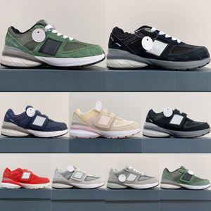 990s Zapatillas de deporte para niños Diseñador 990 Zapatos para niños pequeños Niños Casual Niños Niñas Entrenadores para jóvenes Gancho con cordones Deporte Zapato para niños Gris Rojo Verde Azul marino Negro Rosa tamaño eur 26-37