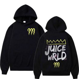 999 Hoodies Rapper Muziek Sweatshirts Mannen Vrouwen Hip Hop Streetwear Juice Wrld Print Fleece Trui met lange mouwen Unisex