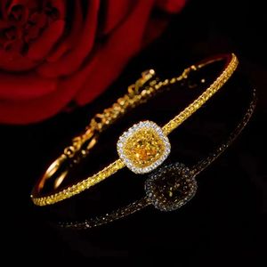 9999 Real Gold 24k gele damesarmband met suiker en diamant 240515