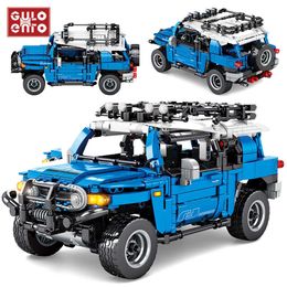 999 Uds. City Super Racing Sports Car building blocks Raptor camioneta vehículo supercoche niños ladrillos juguetes regalos Q0624