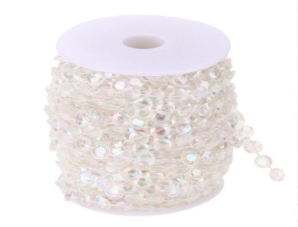 99FT 30M rideau de perles de diamant acrylique bricolage guirlande décoration de fête de mariage accessoires de mariage en cristal ornements de rideau à la maison7378979