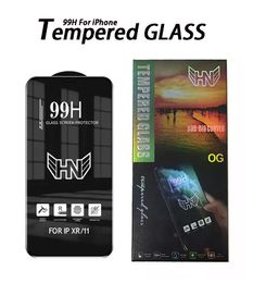 99H schermbeschermer Volledige omslag Temper Glas voor iPhone 14 13 12 11 Pro Max XR XS Anti-Scratch 7 8 Plus Beschermende film met retailpakket