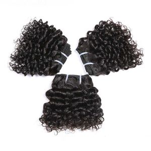 Beautystarquality 10 12 inch korte afro kinky krullend jerry krullend indisch maagdelijk menselijk haar Maleisische onbewerkte haarbundels