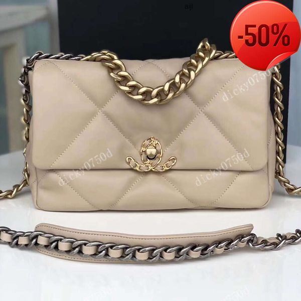 9A Sac Designer Chaîne d'épaule CC Bourse Femmes Sac à main Fourre-tout Bandoulière Embrayage En Cuir Classique 19 Flap Enveloppe De Luxe Qualité Portefeuille Blanc DD