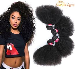 9a Braziliaanse Afro Kinky krullend haar Bundels nertsen Braziliaanse krullende maagdelijk Human Hair Extensions Afro Kinky Curly Weaves Gaga Queen HA4074101