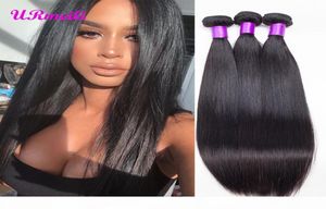 9A Braziliaanse rechte maagdelijk Human Hair Bundels 100 Human Hair Extension Dhgate Natural Color 3 4 Bundels rechte Remy Hair WeAv9094679