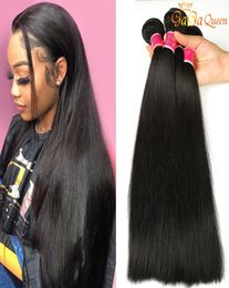 9A Braziliaans Maagdelijk Haar Steil Onbewerkt Braziliaans Steil Haarbundels 3 Bundels Virgin Straight Human Hair Extensions6367839