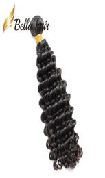 Extensiones de tejido humano de cabello ondulado profundo 9A, 1 paquete de 1024 pulgadas, trama de extremo grueso brasileño sin procesar, Color Natural Julienchina5584195