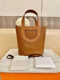 9A Bolsos de diseñador Bolso Picotin 2023 Mirro Nuevo en el bucle 18 cm Bolsa con cierre de nariz de cerdo Cesta de comida Bolso de cubo Moda Clásico Bolso de cuero genuino para mujer Hecho a medida