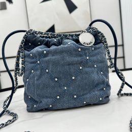 9A Designer Fashion Canvas Bag bekend om casual chic vernieuwde met zilveren tone hardware 20cm damesschoudertas