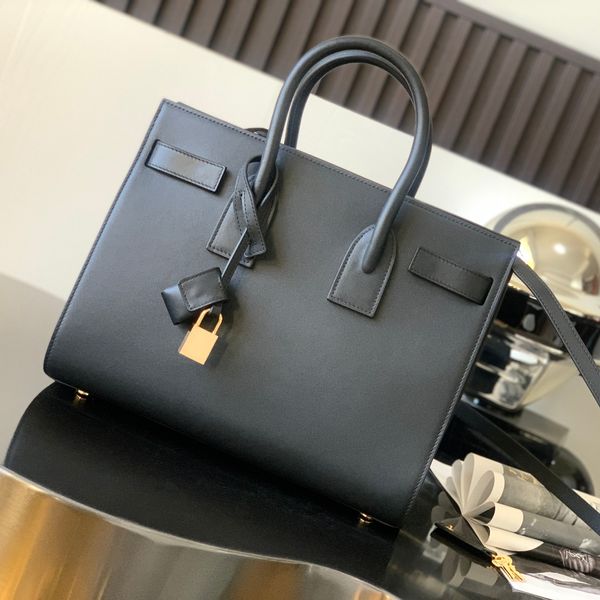 9A Totes de diseñador Bolso de órgano clásico Monedero de cuero negro para mujer Bolsos de hombro con logotipo dorado