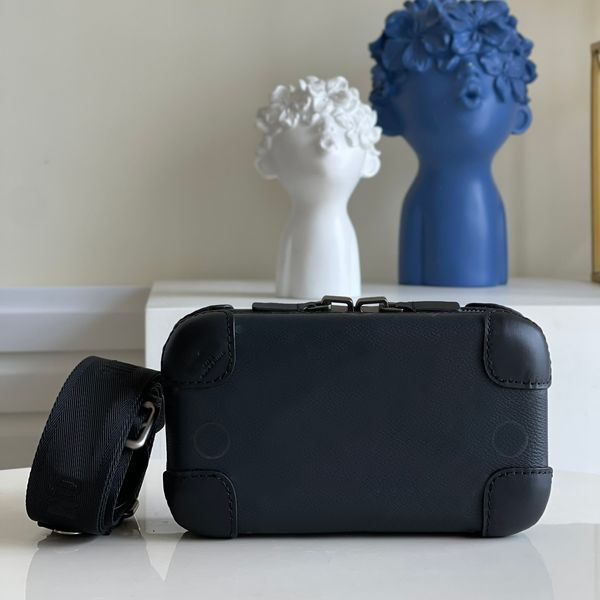 9A Diseñador Bolsa de maletín Bolso Horizon Bolsos de hombro de cuero real de cuero real 21 cm de alta imitación Man bolso con caja