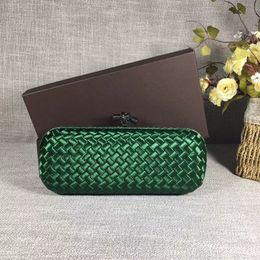 9A Bolsos de noche bolsos de lujo Fiesta de moda Bolso de embrague Piel de serpiente tejida cuero chapado en oro Patchwork seda teléfono móvil cosméticos billetera monedero se puede cargar