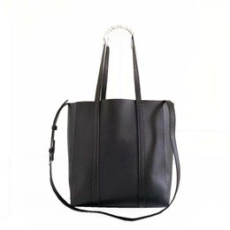 9A Everyday Tote bag Desginer grands sacs shopping Cuir de veau Lanières en cuir Bandoulière Noir 28cm