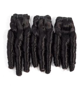 9A Funmi Haar Lente Krul 1020 inch Braziliaanse Indian Raw Maagdelijk Haar Natuurlijke Kleur Romantiek Krul Gehaakte Hair Extensions 3pieceslo5291380