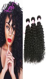 9A vison indien vague profonde bouclés cheveux vierges cheveux indiens tissage faisceaux humides et ondulés 828 pouces vierge cheveux humains paquet couleur naturelle6849277