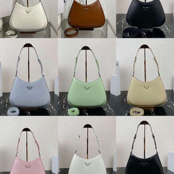 9A Calidad Cleo Bolsas de axilas Lujos Diseñador de cuero Monederos de mujer Totes Totes Nylon Bolsas de hombro Hobo Bolsos Carteras de embrague Tres usos en una bolsa YT5512