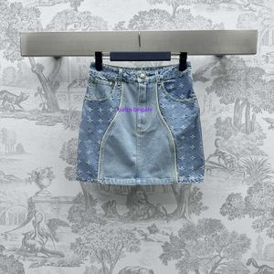9A Lenteblauw Designer spijkerjasje voor dames, tweedelige shorts, damesjas en korte broek met lange mouwen, patchwork jacquard spijkerrokjasje, jasje 2015